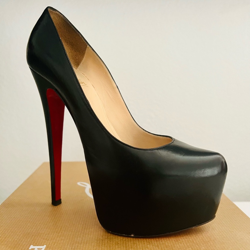 Christian Louboutin Daffodile 160 KID Red Sole Heels/Pumps in Black size 36